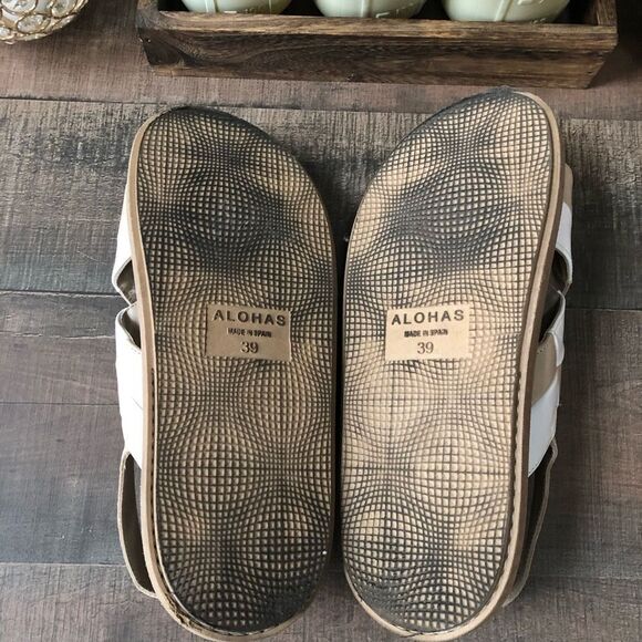 ALOHAS Marshmallow Scacchi Sandal in Tan and White 39 - Picture 11 of 12